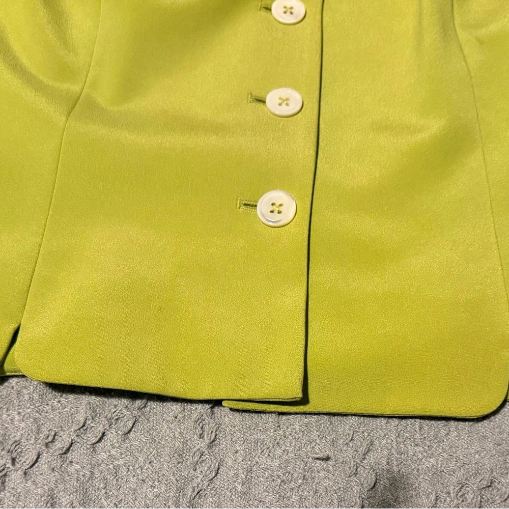Liz Claiborne Silk Lime Green Women's Vest - Picture 3 of 10